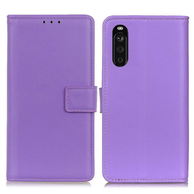 Sony Xperia 10 III Handy Hülle - Classic II Leder Bookcover Series - purpur