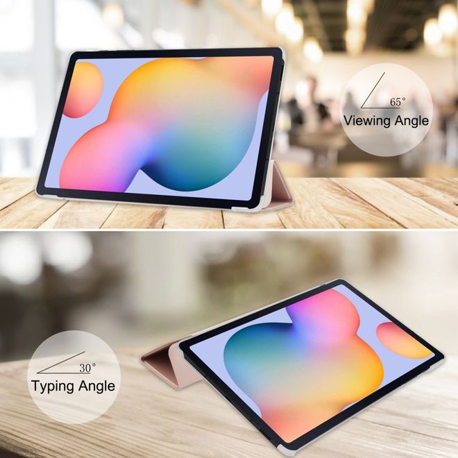 Samsung Galaxy Tab A7 10.4 (2020) Leder Hülle - dreifach faltbar - pink