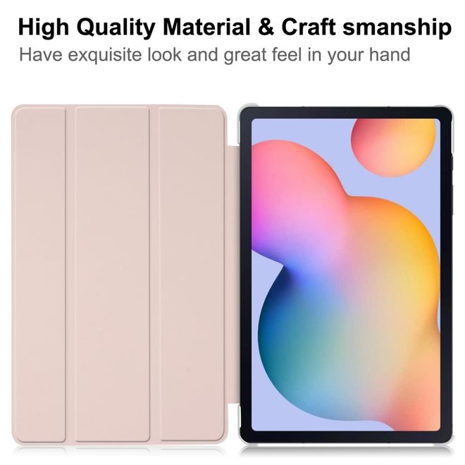 Samsung Galaxy Tab A7 10.4 (2020) Leder Hülle - dreifach faltbar - pink