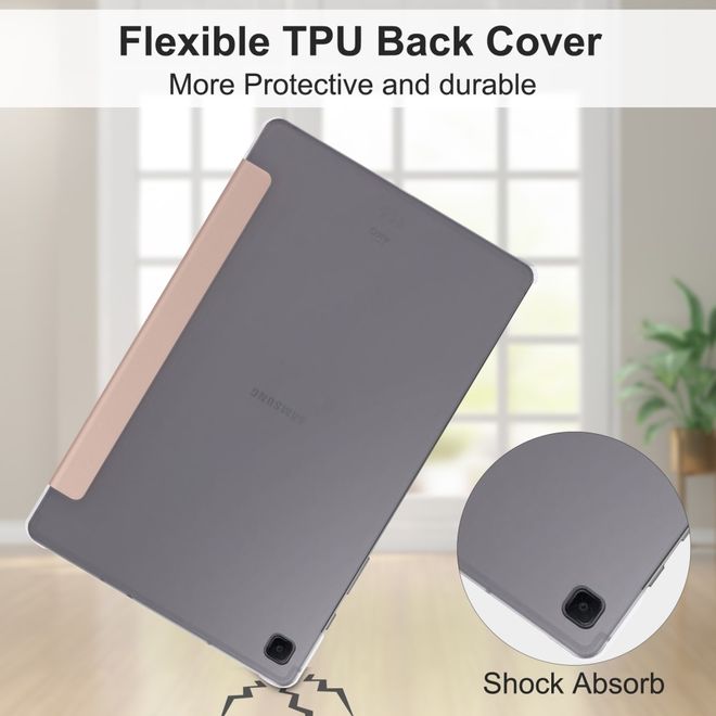 Samsung Galaxy Tab A7 10.4 (2020) Leder Hülle - dreifach faltbar - pink