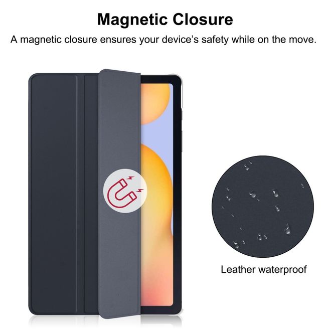 Samsung Galaxy Tab A7 10.4 (2020) Leder Hülle - dreifach faltbar - dunkelblau