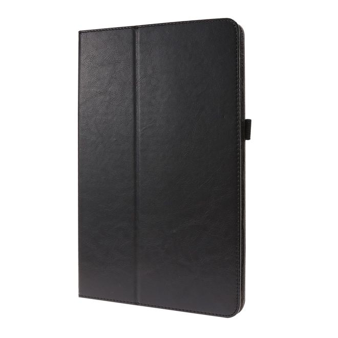 Samsung Galaxy Tab S7 Hülle- Zweifach faltbares Crazy Horse Leder Case - schwarz