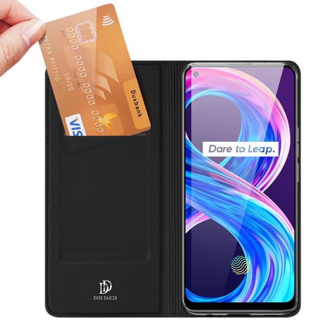Dux Ducis - Oppo Realme 8 Pro / 8 Hülle - Handy Bookcover - Skin Pro Series - schwarz