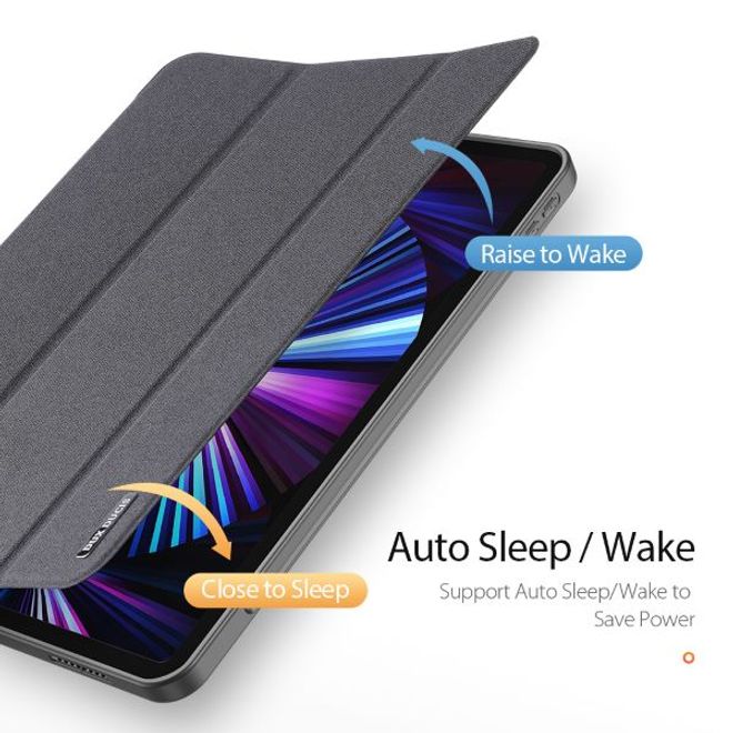 Dux Ducis - iPad Pro 11 (2022 / 2021) Hülle - Leder Smart Flip Case - Domo Series - schwarz