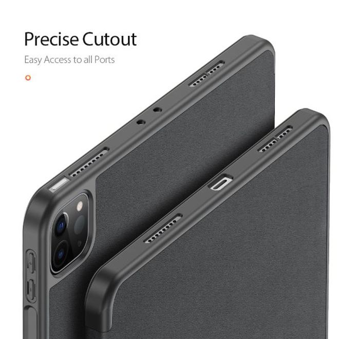 Dux Ducis - iPad Pro 11 (2022 / 2021) Hülle - Leder Smart Flip Case - Domo Series - schwarz