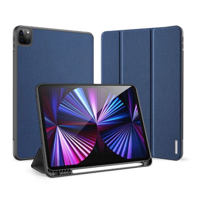 Dux Ducis - iPad Pro 11 (2022 / 2021) Hülle - Leder Smart Flip Case - Domo Series - blau