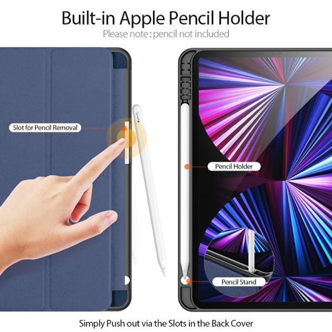 Dux Ducis - iPad Pro 11 (2022 / 2021) Hülle - Leder Smart Flip Case - Domo Series - blau