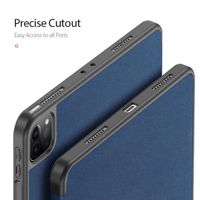 Dux Ducis - iPad Pro 11 (2022 / 2021) Hülle - Leder Smart Flip Case - Domo Series - blau