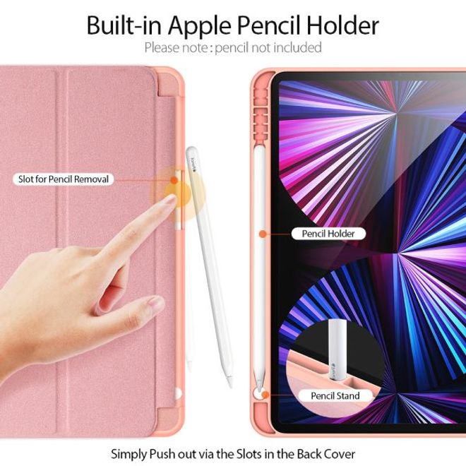 Dux Ducis - iPad Pro 11 (2022 / 2021) Hülle - Leder Smart Flip Case - Domo Series - pink