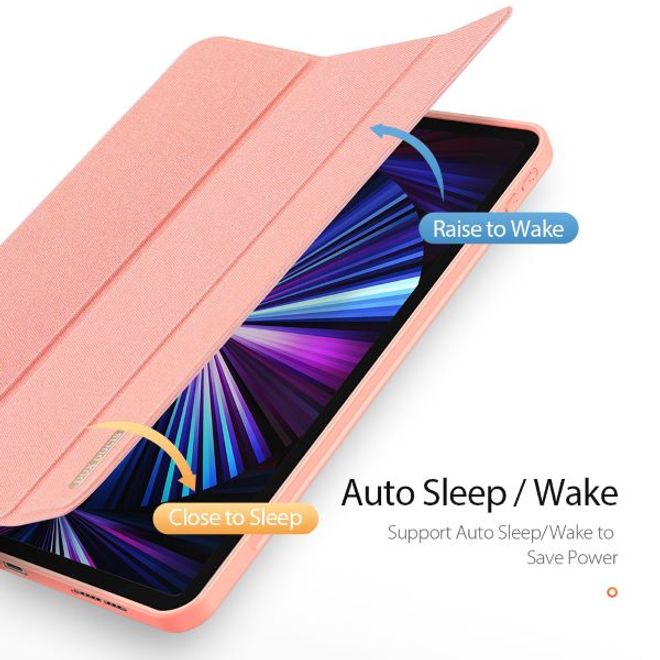 Dux Ducis - iPad Pro 11 (2022 / 2021) Hülle - Leder Smart Flip Case - Domo Series - pink