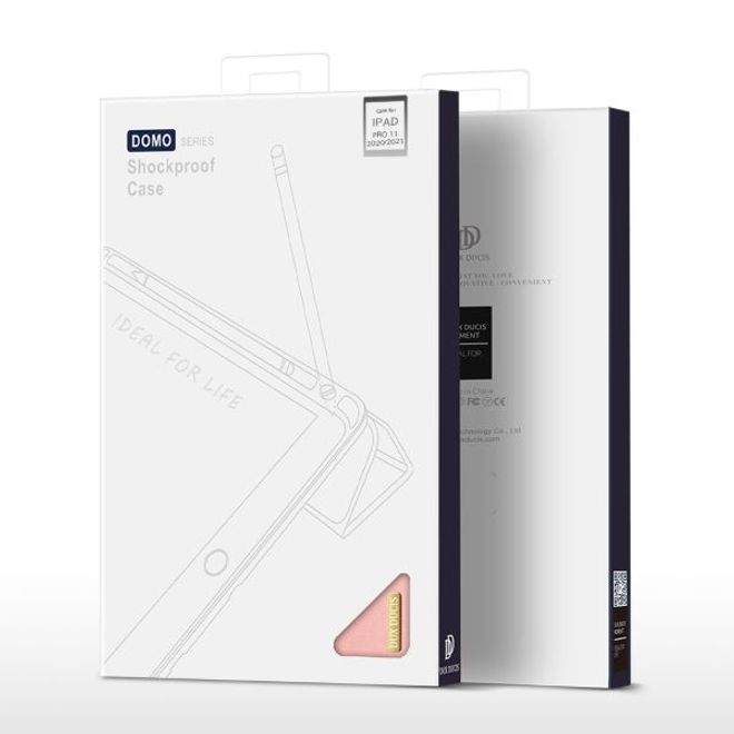 Dux Ducis - iPad Pro 11 (2022 / 2021) Hülle - Leder Smart Flip Case - Domo Series - pink