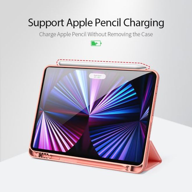 Dux Ducis - iPad Pro 11 (2022 / 2021) Hülle - Leder Smart Flip Case - Domo Series - pink