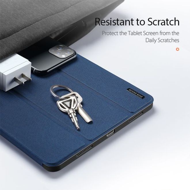 Dux Ducis - iPad Pro 12.9 (2022 / 2021) Hülle - Leder Smart Flip Case - Domo Series - blau