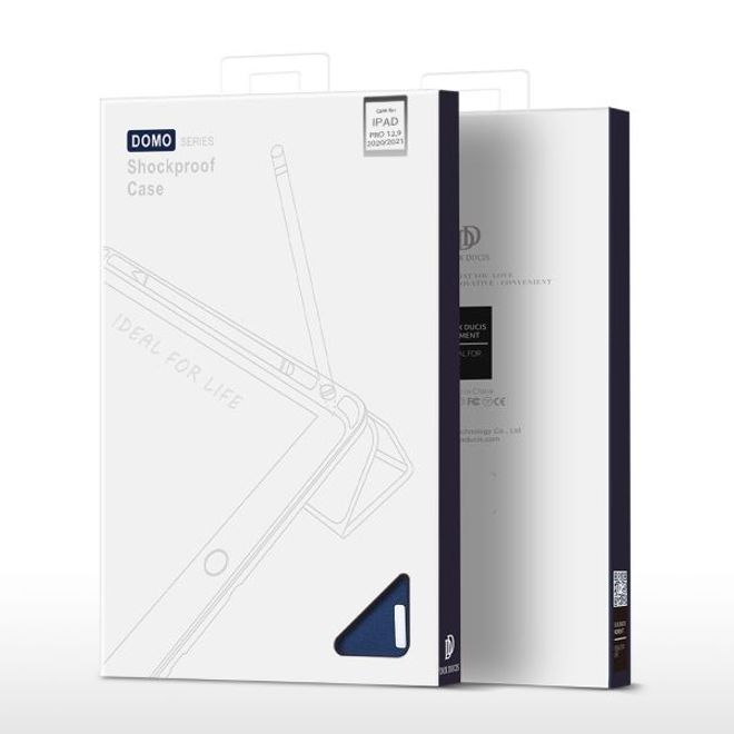 Dux Ducis - iPad Pro 12.9 (2022 / 2021) Hülle - Leder Smart Flip Case - Domo Series - blau