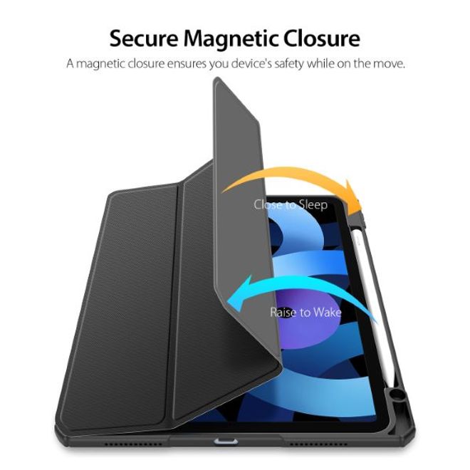 Dux Ducis - iPad Air (2022) / iPad Air (2020) Hülle - Leder Bookcover - Toby Series - schwarz