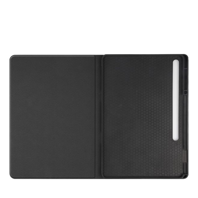 Samsung Galaxy Tab S7 FE Hülle - Leder Bookcover - mit Pen Slot - schwarz