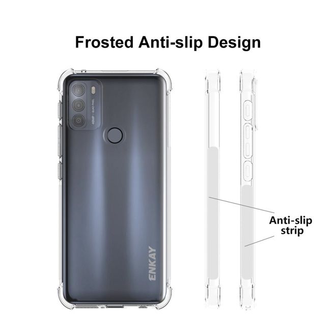 Enkay - Motorola Moto G50 Handyhülle - Robustes TPU Softcase - transparent