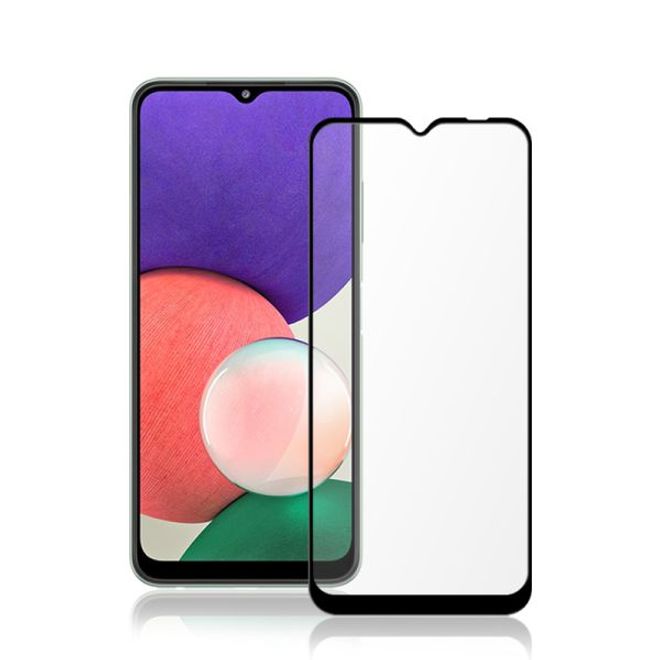 Samsung Galaxy A22 5G Panzerglas 2.5D Full Cover - Full Glue Displayschutz (0.33 mm) - schwarz