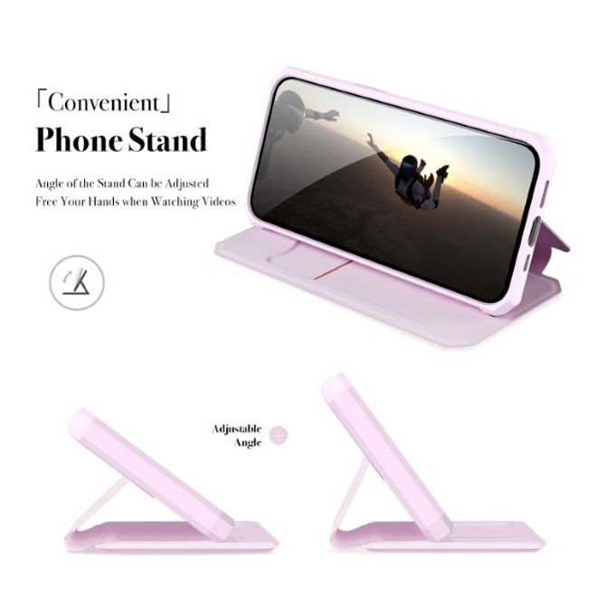 Dux Ducis - iPhone 13 Pro Hülle - Robustes Handy Bookcover - Skin X Series - pink