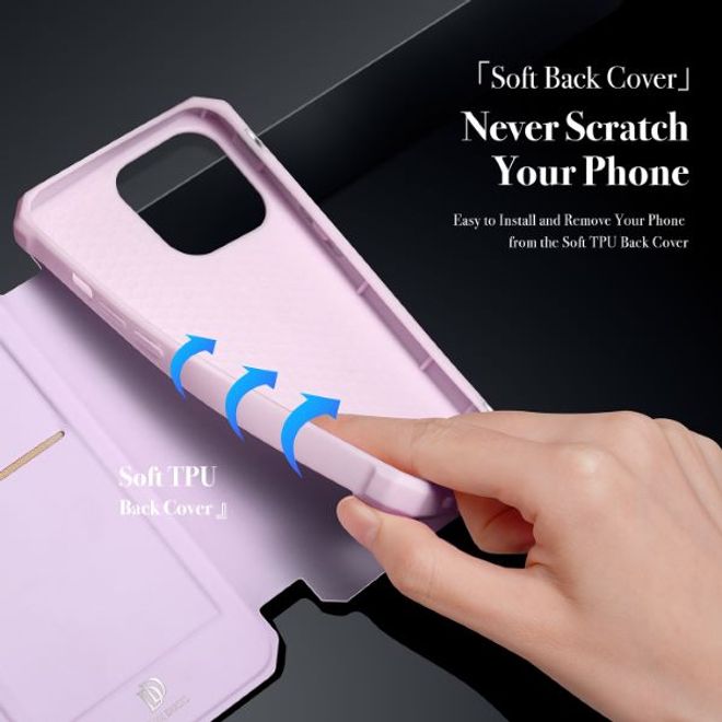 Dux Ducis - iPhone 13 Pro Hülle - Robustes Handy Bookcover - Skin X Series - pink