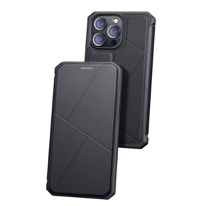 Dux Ducis - iPhone 13 Pro Max Hülle - Robustes Handy Bookcover - Skin X Series - schwarz