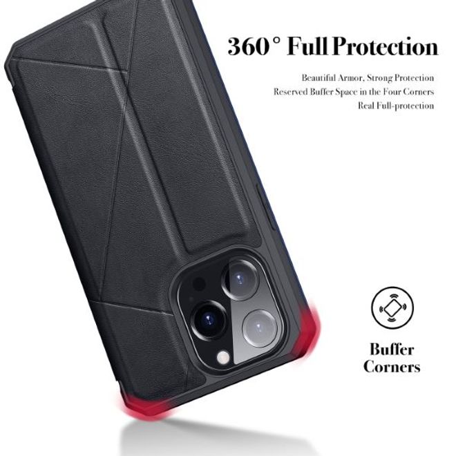 Dux Ducis - iPhone 13 Pro Max Hülle - Robustes Handy Bookcover - Skin X Series - schwarz