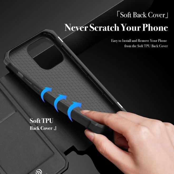 Dux Ducis - iPhone 13 Pro Max Hülle - Robustes Handy Bookcover - Skin X Series - schwarz