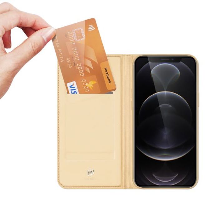 Dux Ducis - iPhone 13 Pro Hülle - Handy Bookcover - Skin Pro Series - gold