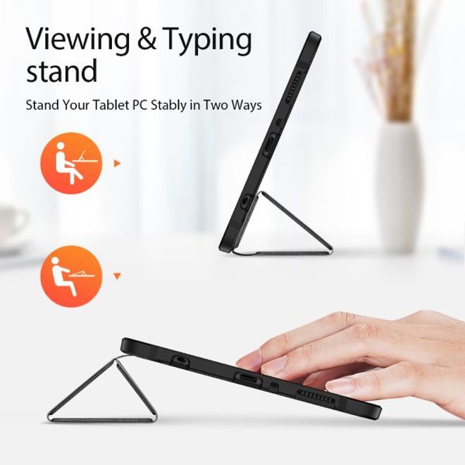 Dux Ducis - Samsung Galaxy Tab A7 Lite 8.7 Hülle - Leder Smart Flip Case - Domo Series - schwarz