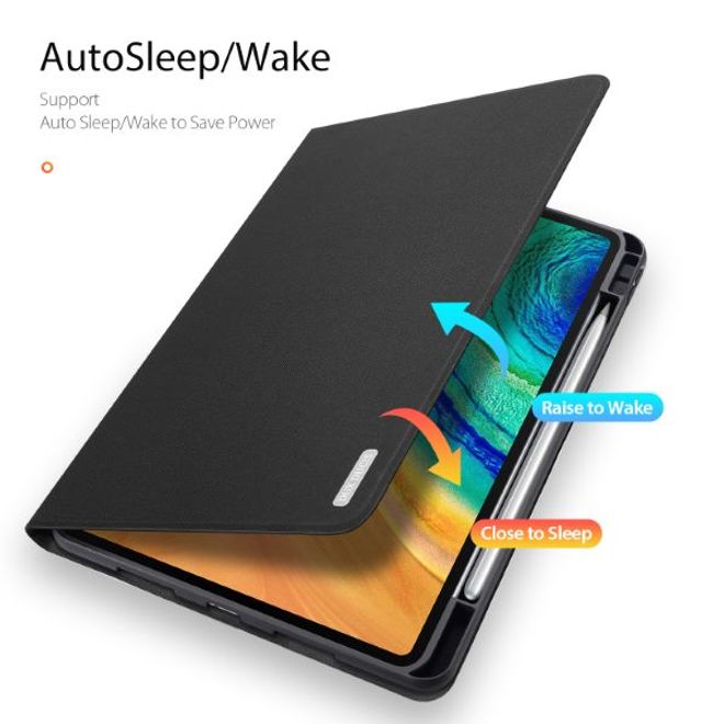 Dux Ducis - Huawei MatePad Pro 10.8 (2021 / 2019) Hülle - Leder Smart Flip Case - Domo Series - schwarz