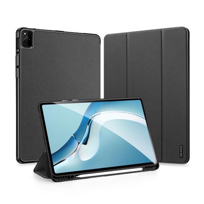 Dux Ducis - Huawei MatePad Pro 12.6 (2021) Hülle - Leder Smart Flip Case - Domo Series - schwarz