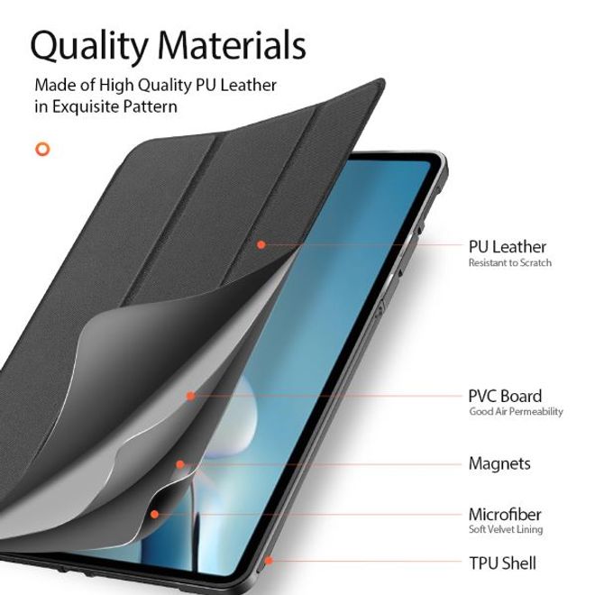 Dux Ducis - Huawei MatePad Pro 12.6 (2021) Hülle - Leder Smart Flip Case - Domo Series - schwarz