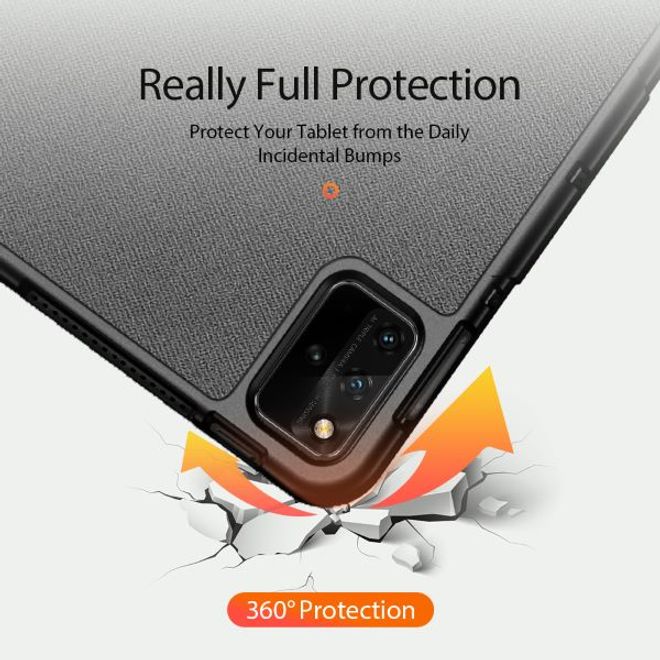 Dux Ducis - Huawei MatePad Pro 12.6 (2021) Hülle - Leder Smart Flip Case - Domo Series - schwarz