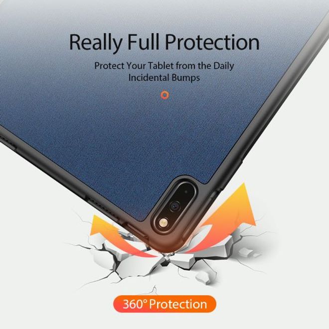 Dux Ducis - Huawei MatePad 11 (2021) Hülle - Leder Smart Flip Case - Domo Series - blau