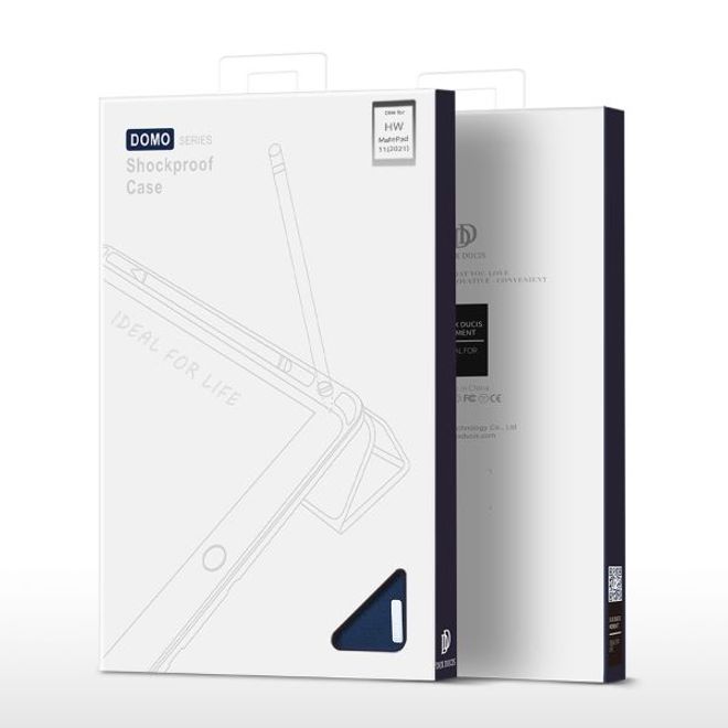 Dux Ducis - Huawei MatePad 11 (2021) Hülle - Leder Smart Flip Case - Domo Series - blau