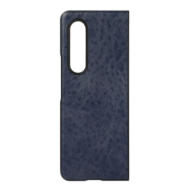 Samsung Galaxy Z Fold3 Hülle - Crazy Horse Leder Hardcase - blau