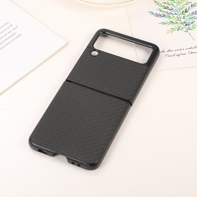 Samsung Galaxy Z Flip3 5G Hülle - Carbon Fiber Hardcase - schwarz