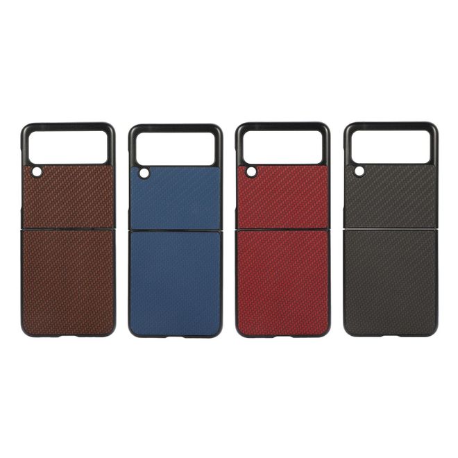 Samsung Galaxy Z Flip3 5G Hülle - Carbon Fiber Hardcase - rot