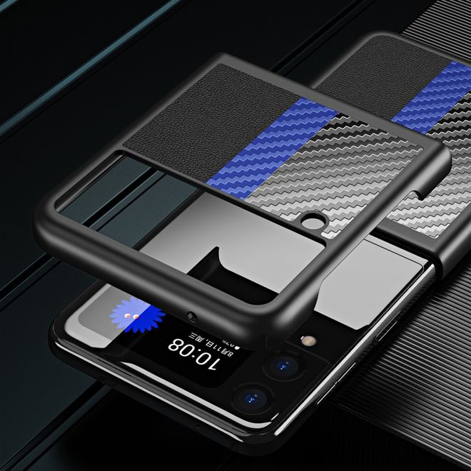 Samsung Galaxy Z Flip3 5G Hülle - Zweifarbiges Hardcase - hellblau