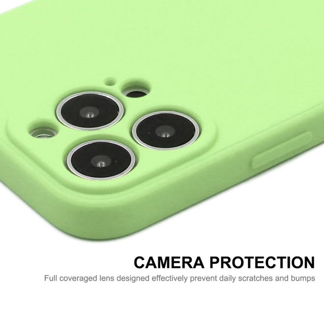 Enkay - iPhone 13 Hülle - Silikon Softcase - Solid Color Series - hellgrün