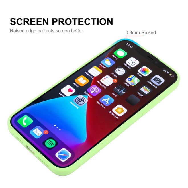 Enkay - iPhone 13 Hülle - Silikon Softcase - Solid Color Series - hellgrün