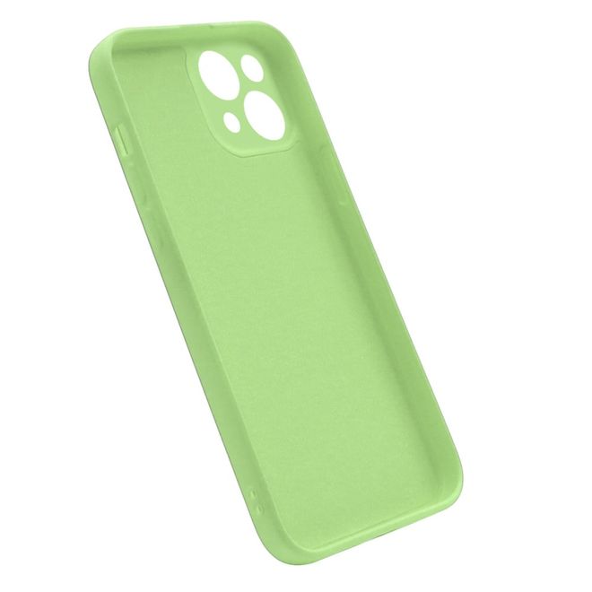 Enkay - iPhone 13 Hülle - Silikon Softcase - Solid Color Series - hellgrün