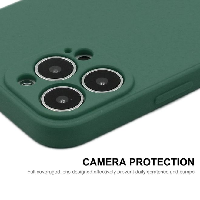 Enkay - iPhone 13 Pro Max Hülle - Silikon Softcase - Solid Color Series - schwarz