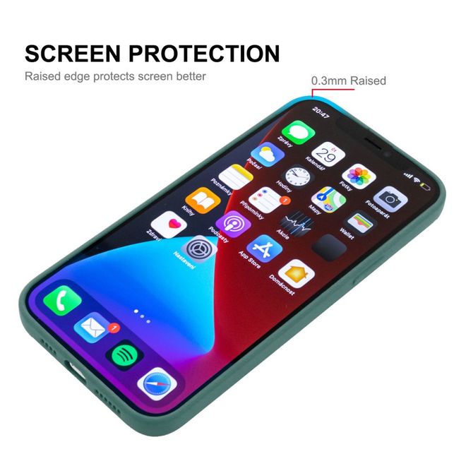 Enkay - iPhone 13 Pro Max Hülle - Silikon Softcase - Solid Color Series - dunkelblau