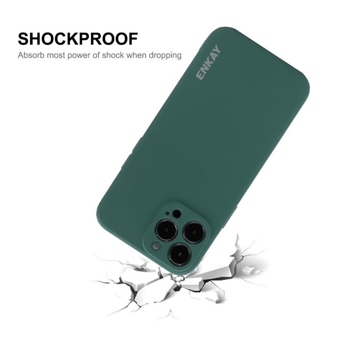 Enkay - iPhone 13 Pro Max Hülle - Silikon Softcase - Solid Color Series - beige