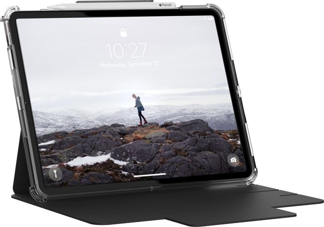 UAG - iPad Pro 12.9 (2022 / 2021) Hülle - mobiles Bookcover - Lucent Series - schwarz/grau