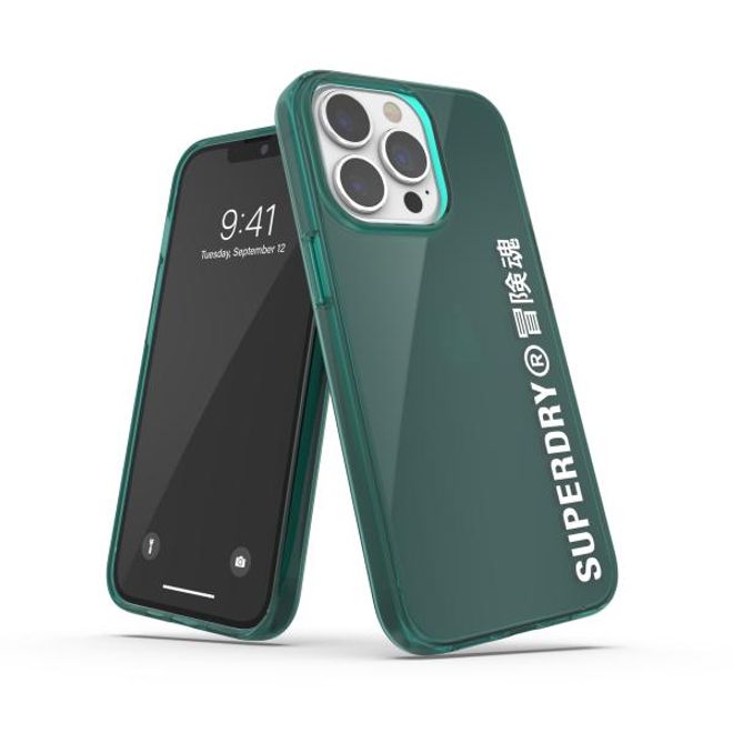 Superdry - iPhone 13 Pro / iPhone 13 Hülle - TPU Softcase - Snap Case Clear Series - grün
