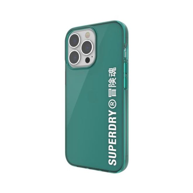Superdry - iPhone 13 Pro / iPhone 13 Hülle - TPU Softcase - Snap Case Clear Series - grün