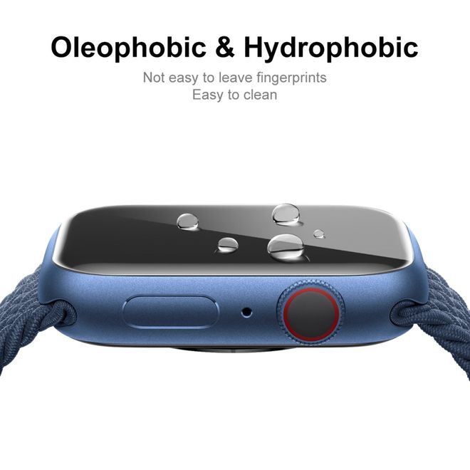 Enkay - Apple Watch (45mm) Schutzfolie - Vollabdeckung - transparent