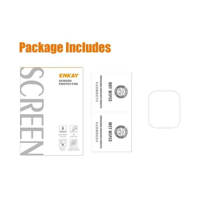 Enkay - Apple Watch (45mm) Schutzfolie - Vollabdeckung - transparent